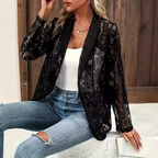 👗Women's Elegant Floral Lace Blazer – Elegant Lightweight Office To Evening Layer✨