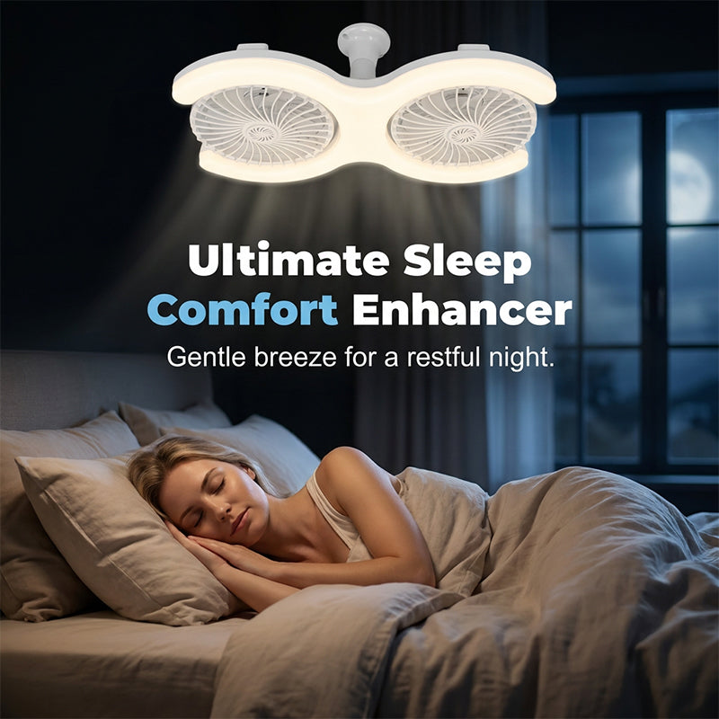 💡🌀 50% OFF! Double-head LED ceiling fan with light – 2 independent heads. 3 speeds. and remote control – Perfect for large rooms ✨