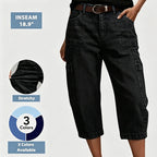 📢📢40% OFF !! ⏰Women's Casual Stretchy Cropped Denim Pants