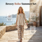 👚 50% OFF NOW! 🌿 Women's Cotton Linen Half Sleeve Top ＆ Pants Set – Breathable & lightweight – Perfect for summer. office or casual days – relaxed fit with natural texture 🌸✨