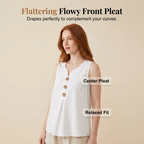 Women's V-Neck Sleeveless Cotton Linen Vest
