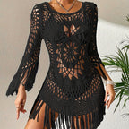 👙 50% OFF NOW! 🌊 Bohemian Crochet Beach Cover-Up with Tassels