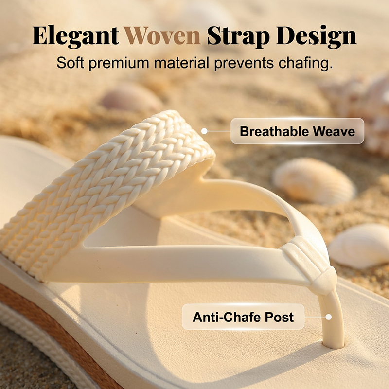 🎶 Summer Essential Flip-Flops with Woven Straps