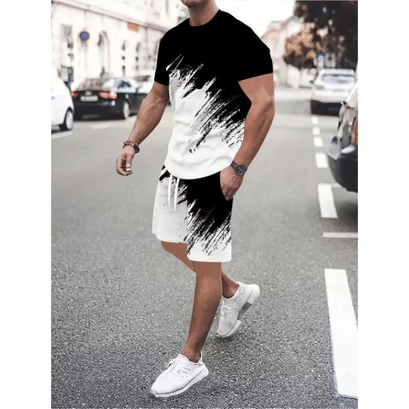 🌴 Dynamic Print Co-Ord Set for Men — Breezy Summer 2-Piece with Oversized Silhouette