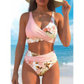 👙 Women's Floral Print High Waist Bikini Set