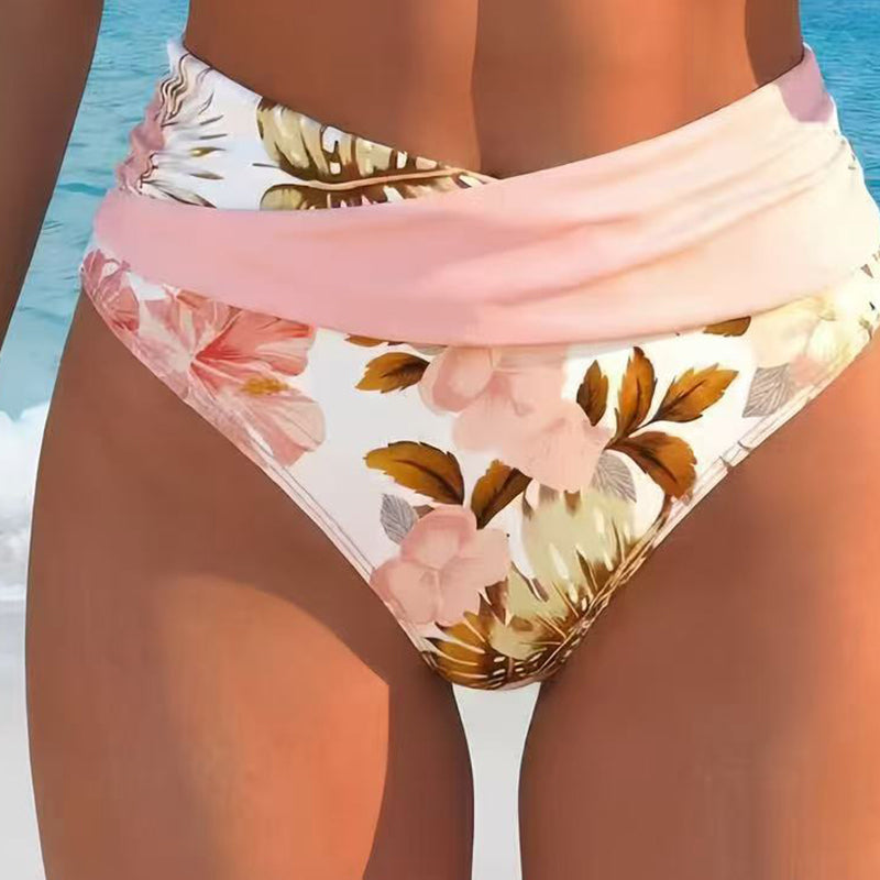 👙 Women's Floral Print High Waist Bikini Set