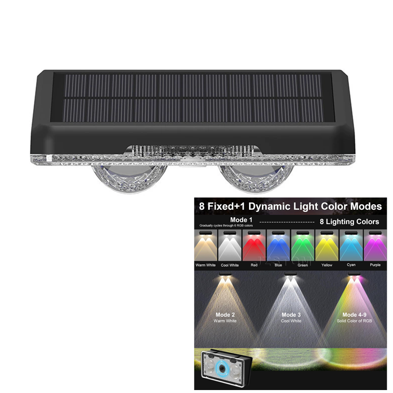 Solar Outdoor Wall Light – 3 Color & Rainbow