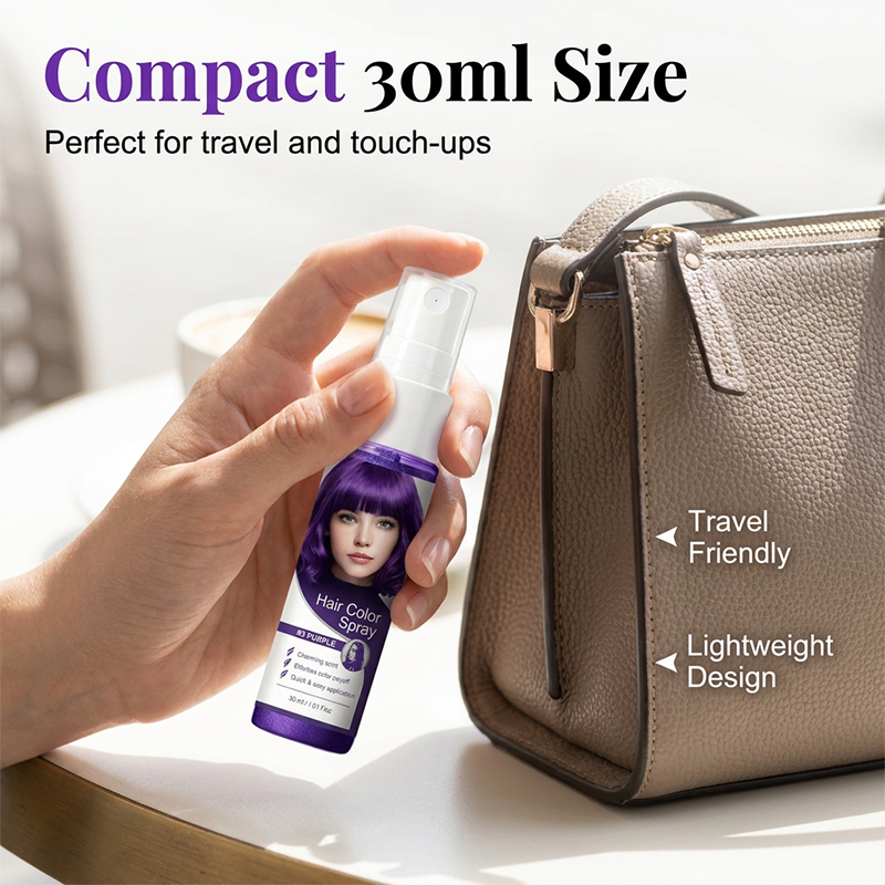 🥳2026 HOT SALE🥳💞50K+ SOLD!💨🌈 50% OFF! Temporary Hair Color Spray – Instant purple highlights. washable & gentle. No residue. no damage. Try a new look today! 🌟💜