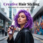 🥳2026 HOT SALE🥳💞50K+ SOLD!💨🌈 50% OFF! Temporary Hair Color Spray – Instant purple highlights. washable & gentle. No residue. no damage. Try a new look today! 🌟💜