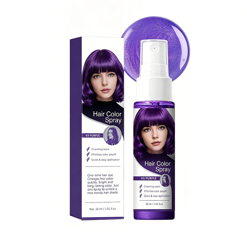 🥳2026 HOT SALE🥳💞50K+ SOLD!💨🌈 50% OFF! Temporary Hair Color Spray – Instant purple highlights. washable & gentle. No residue. no damage. Try a new look today! 🌟💜